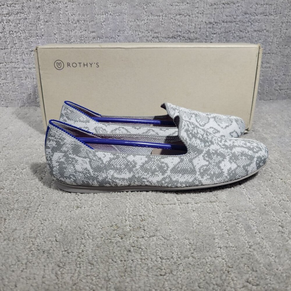Rothy's The Loafer Ivory Grey Snake Women Size 7, 7.5, 8, 8.5, 9.5, 10, 11, 11.5 - Picture 2 of 11